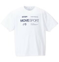 大きいサイズ メンズ SUNSCREEN TOUGHオーセンティックロゴ半袖Tシャツ MOVESPORT 3L 4L 5L 6L 7L 8L カジュアル 快適 丈夫 通気性 おしゃれ 夏用 スポーツ ジム 1278-4250