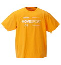 大きいサイズ メンズ SUNSCREEN TOUGHオーセンティックロゴ半袖Tシャツ MOVESPORT(ムーブスポーツ) 3L 4L 5L 6L 7L 8L メンズファッション オレンジ 1278-4250 アウトドア スポーツウェア 吸汗速乾 快適素材 伸縮性