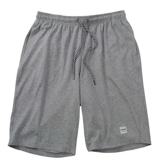 大きい メンズ 天竺ハーフパンツ OUTDOOR PRODUCTS 3L 4L 5L 6L 7L 8L グレー 1254-5252- 通気性 快適 スポーツウェア カジュアル 夏用 ランニング 部屋着 シンプル デザイン トレーニング フィットネス