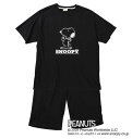 大きい メンズ 天竺ラグラン半袖Tシャツ+ハーフパンツ PEANUTS ブラック 3L 4L 5L 6L 8L1279-5210- 夏 おしゃれ カジュアル スポーツウェア 快適 涼しい シンプル デザインギフト