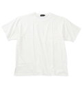 大きいサイズ メンズ 無地ポケット付タフ衿クルーネック半袖Tシャツ EL.FO 3L 4L 5L 6L ホワイト 1278-5700- 大きめ おしゃれ シンプル カジュアル 夏 涼しい ベーシック デイリー ウォッシャブル 快適 メンズファッション
