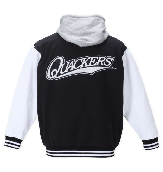 b-one-soul（ビーワンソウル） DUCK DUDE スウェットスタジアムジャケット ブラック 1258-2393 大きいサイズ メンズ 3L 4L 5L 6L カジュアル おしゃれ ストリート系 ユニークデザイン