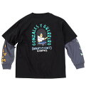 大きいサイズ メンズ 半袖T×長袖TレイヤードTシャツ (What it isNt) 3L 4L 5L 6L 7L 8L