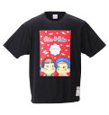 PeKo PoKo プリント半袖Tシャツ【店内全品いつでもポイント5倍以上】大きいサイズ メンズ ビッグサイズ 服 3L 4L 5L 6L 8L 大きいサイズ専門店 ビックサイズ 超特大 ペコちゃん＆ポコちゃん 黒 ブラック 綿100％