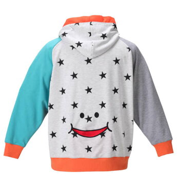 UP!SMILE クレイジー切替パーカー 大きいサイズ メンズ ビッグサイズ メンズファッション 3L4L5L6L8L 専門店 大きな服 ビックサイズ 超特大 背面デザイン バックプリント 派手 目立つ おもしろ ユニーク キャラクター カワイイ