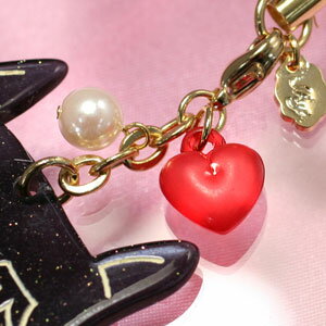 【在庫限り】 オリジナルジュエリーストラップキャットフェイスプレートブラック　SP432-103【アウトレット】