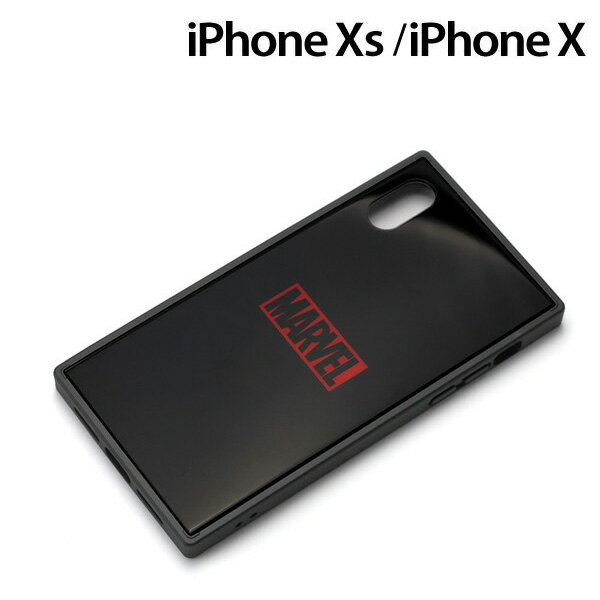 Rakuten - MARVEL iPhone XS/X（5.8インチ）用 ガラスハイブリッドケース ロゴ/ブラック　PG-DCS610BK【メール便送料無料】