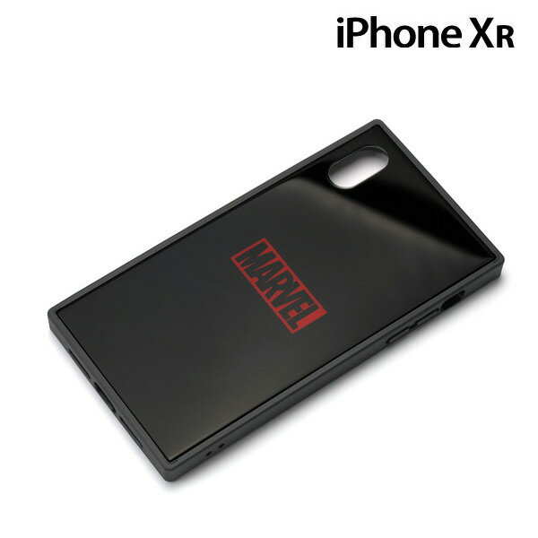 Rakuten - MARVEL iPhone XR（6.1インチ）用 ガラスハイブリッドケース ロゴ/ブラック　PG-DCS620BK【メール便送料無料】