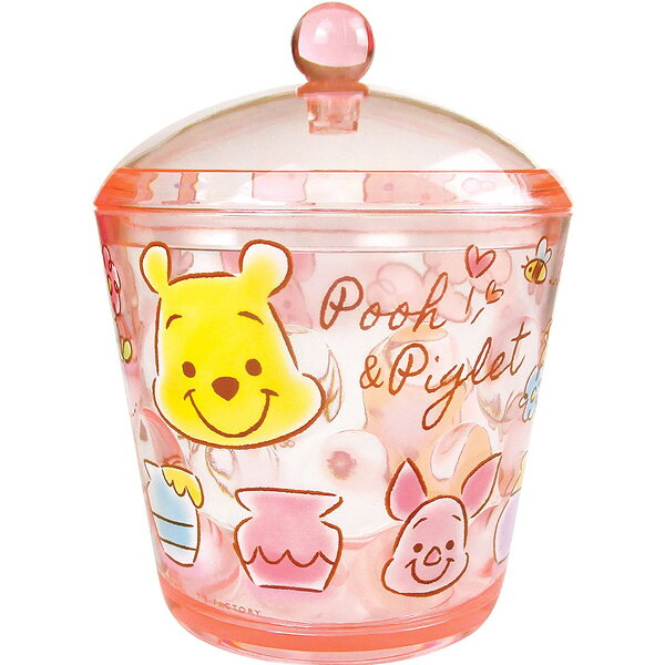 Rakuten - ディズニー ドットキャニスター ファジープー/フェイス　DN-5522608FC【Disney/くまのプーさん/ピグレット/プー/インテリア/コレクション/小物入れ/アクセサリー/蓋つき収納】