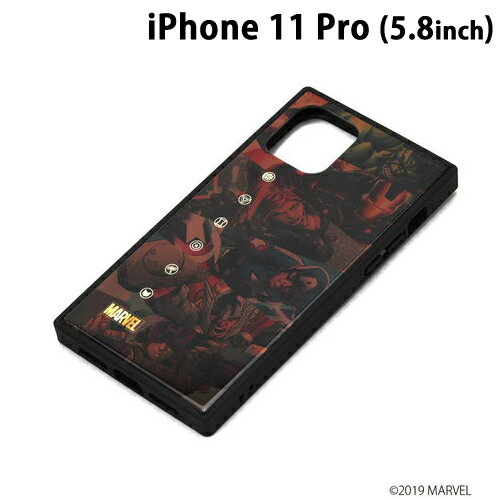 Rakuten - MARVEL iPhone11 Pro (5.8インチ) ガラスハイブリッドケース アベンジャーズ/ブラウン　PG-DGT19A13AVG【メール便送料無料】
