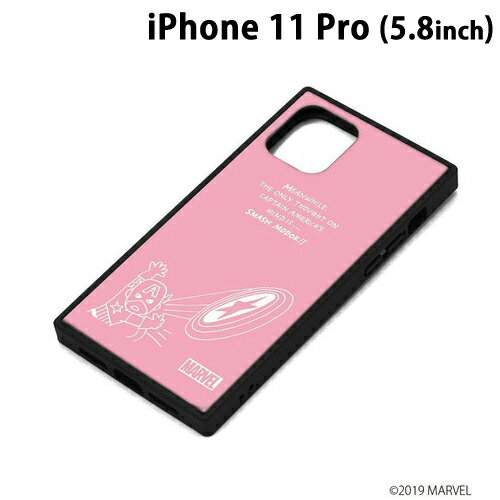 Rakuten - MARVEL iPhone11 Pro (5.8インチ) ガラスハイブリッドケース キャプテン・アメリカ/ピンク　PG-DGT19A16CTA【メール便送料無料】