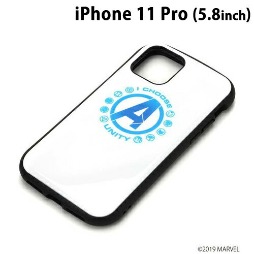 Rakuten - MARVEL iPhone11 Pro (5.8インチ) ハイブリッドタフケース アベンジャーズ/ホワイト　PG-DPT19A10AVG【メール便送料無料】