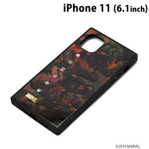 Rakuten - MARVEL iPhone11 (6.1インチ) ガラスハイブリッドケース アベンジャーズ/ブラウン　PG-DGT19B13AVG【メール便送料無料】