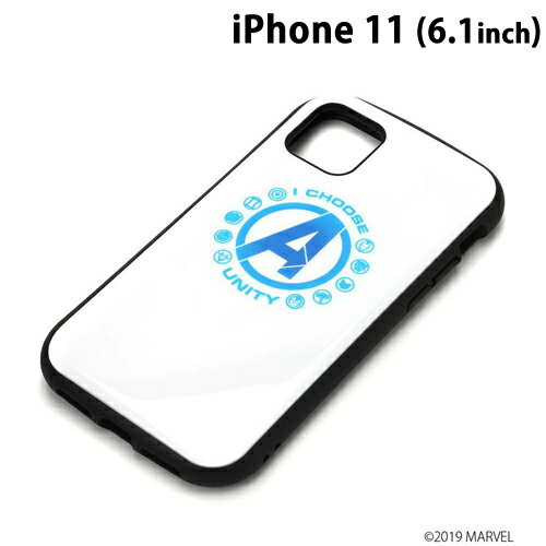 Rakuten - MARVEL iPhone11 (6.1インチ) ハイブリッドタフケース アベンジャーズ/ホワイト　PG-DPT19B10AVG【メール便送料無料】