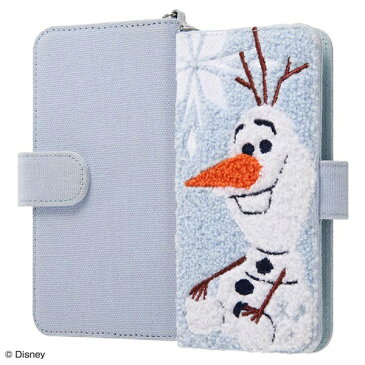 イングレム ディズニー 各種スマートフォン対応 手帳型ケース サガラ刺繍 アナと雪の女王2 オラフ IS-DSPFSGR2/FR001