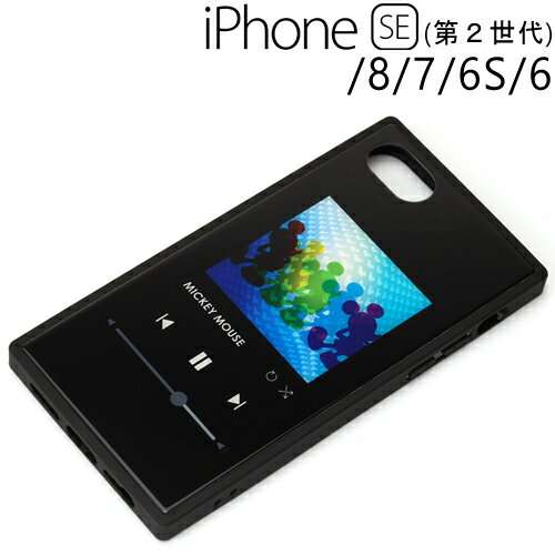 Rakuten - ディズニー iPhone SE（第2世代） iPhone8 iPhone7 iPhone6s iPhone6 (4.7インチ) 専用 ガラスハイブリッドケース ミッキーマウス/ブラック　PG-DGT20M01MKY【メール便送料無料】