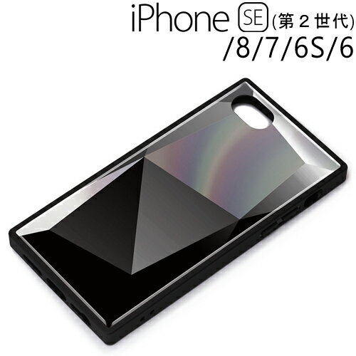 Rakuten - iPhone SE（第2世代） iPhone8 iPhone7 iPhone6s iPhone6 (4.7インチ) 専用 ガラスハイブリッドケース ダイヤ ブラック　PG-20MGT11BK【メール便送料無料】