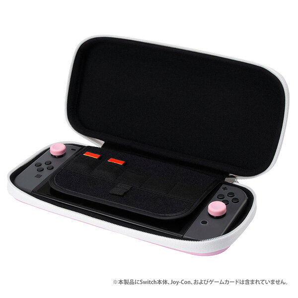 CYBER SWITCH用セミハードケース スリム プラス ピンク　CY-NSSHSP-PI【nintendo/スイッチ用アクセサリー/任天堂/ゲーム/周辺機器/スイッチ/ジョイコン/カバー/シリコン/キッズ】【アウトレット】