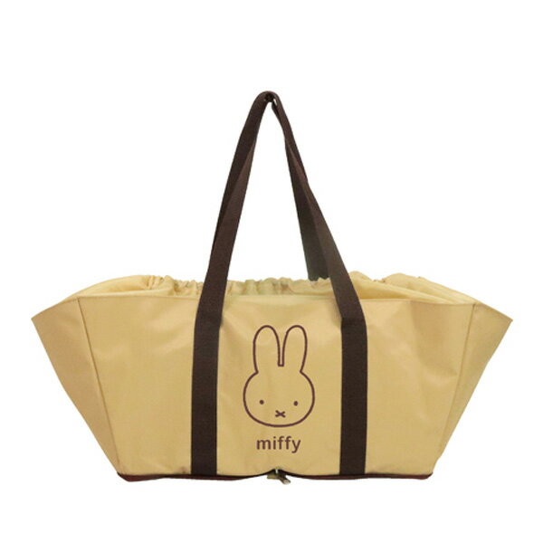 ミッフィー 折りたたみカゴバッグ ベージュ EB228BEmiffy/ミッフィー/うさぎ/キャラクター/旅行/トラベル/レジカゴ/巾着タイプ/ショッピング/お買い物袋/サブバッグ/コンパクト【あす楽対応】