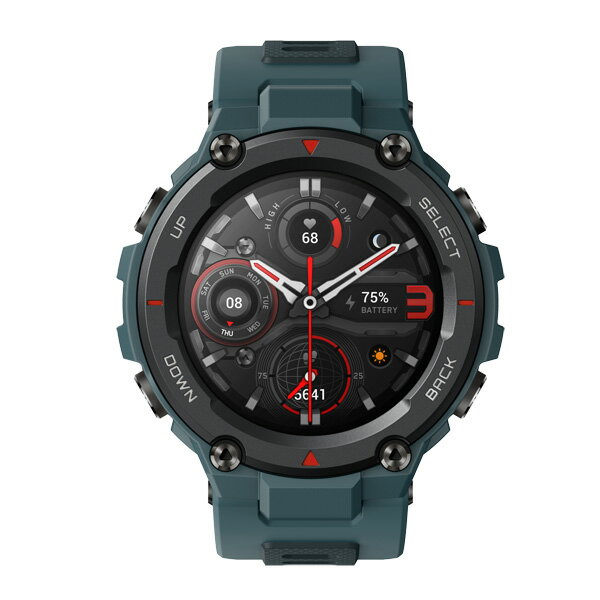 【送料無料】Amazfit スマートウォッチ T-Rex Pro ブルー sp170036C04アマズフィット/スマートウォッチ/ウェアラブル/iPhone/Android/高精度GPS/軍用規格/アウトドア/スポーツ/心拍計/血中酸素濃度/睡眠/計測/通知/防水/腕時計