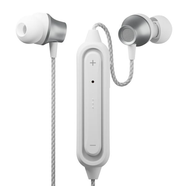 Bluetooth 5.0搭載 ワイヤレスステレオイヤホン タフケーブル/カナルタイプ ホワイト PG-BTE12CE2WH【メール便送料無料】