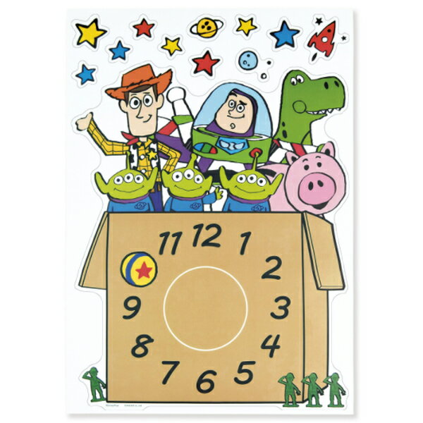 ディズニー ウォールクロックステッカー トイ・ストーリー WC-D-03ディズニー/DISNEY/disney/でぃずにー/キャラクター/壁掛け/インテリア/プレゼント/誕生日【アウトレット】