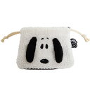 スヌーピー 巾着 ふわもこZAKKA 162472-21snoopy/ピーナッツ/人気/キャラクターグッズ/ポーチ/旅行/メイク/小物入れ/整理/エチケット/収納/アメニティー