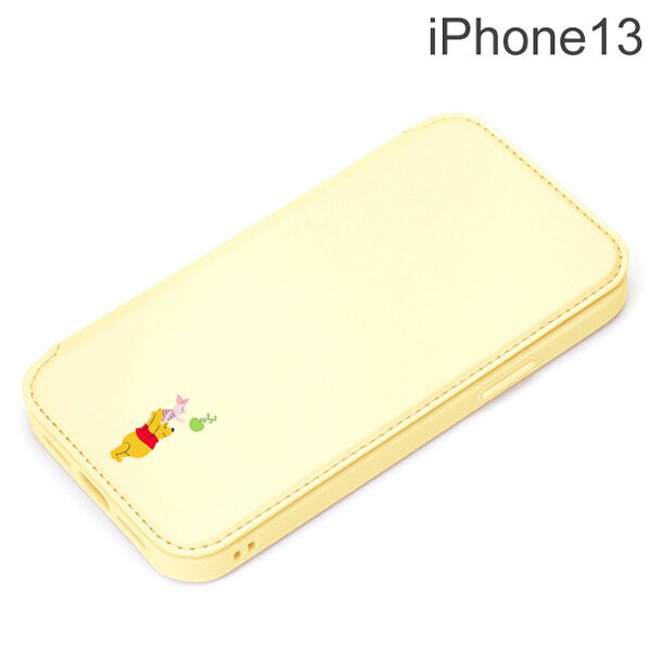 Rakuten - ディズニー iPhone 13用 ガラスフリップケース くまのプーさん PG-DGF21K04POOiphone/IPHONE/アイフォン/スマホ/スマートフォン/ケース/カバー/ジャケット/手帳型/ブックタイプ