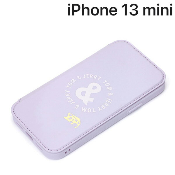 Rakuten - トムとジェリー iPhone 13 mini用 ガラスフリップケース パープル PG-WGF21J01TAJiphone/IPHONE/アイフォン/スマホ/スマートフォン/ケース/カバー/ジャケット/手帳型/ブックタイプ