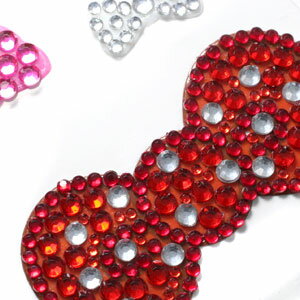 Petit DECOジュエリーデコシールドットリボン　レッドBPD-11