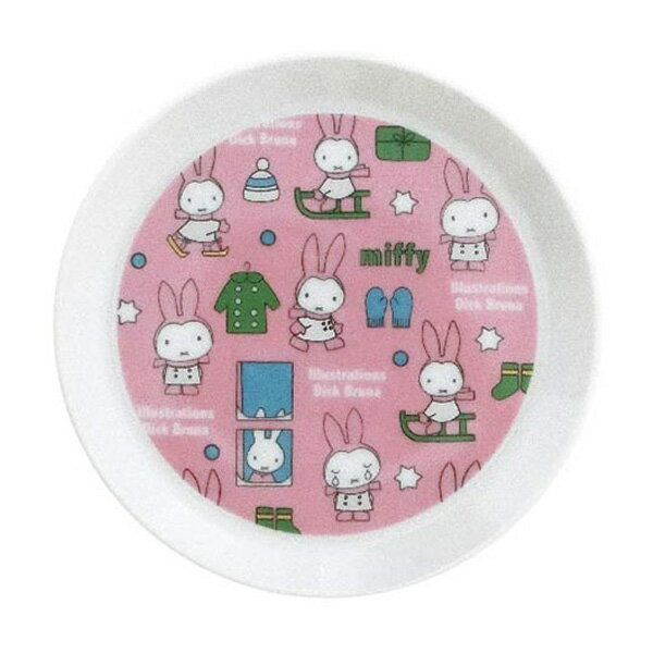 ミッフィー プレート(items) miffy winter 404140miffy/うさぎ/Dick Bruna/ディック・ブルーナ/絵本/金正陶器/生活雑貨...