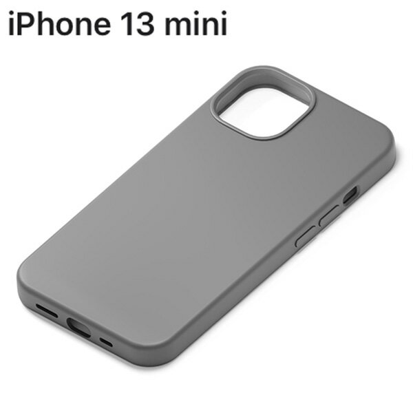 Rakuten - iPhone 13 mini 用 抗菌スリムシリコンケース グレー PG-21JSC02GY【メール便送料無料】