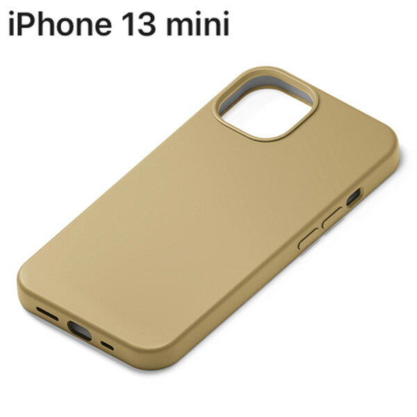 Rakuten - iPhone 13 mini 用 抗菌スリムシリコンケース ベージュ PG-21JSC03BE【メール便送料無料】