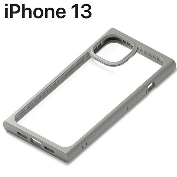 Rakuten - iPhone 13 用 ガラスタフケース スクエアタイプ グレー PG-21KGT06GY【メール便送料無料】