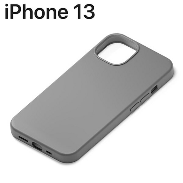 Rakuten - iPhone 13 用 抗菌スリムシリコンケース グレー PG-21KSC02GY【メール便送料無料】