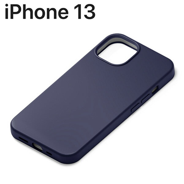 Rakuten - iPhone 13 用 抗菌スリムシリコンケース ネイビー PG-21KSC04NV【メール便送料無料】