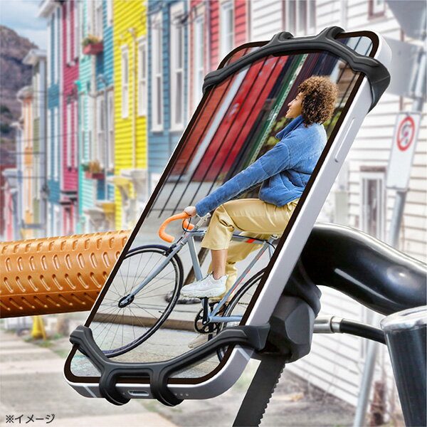 自転車用 スマートフォンホルダー シリコンバンド PG-BYHLD01SBNiphone/IPHONE/ア...