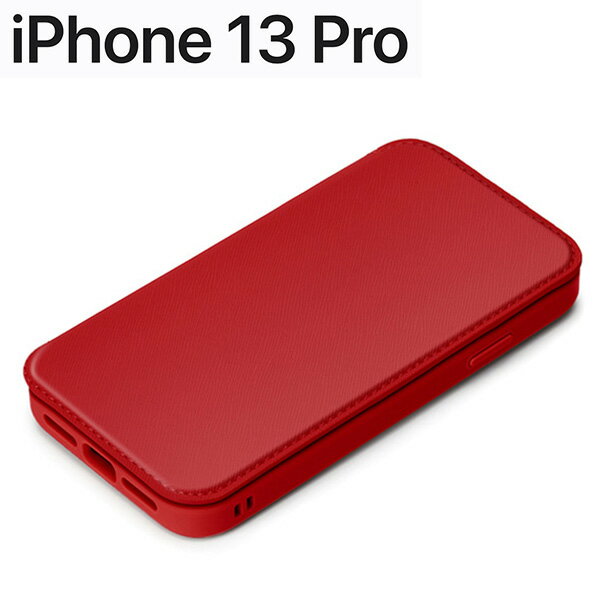 Rakuten - iPhone 13 Pro 用 ガラスフリップケース レッド PG-21NGF04RD【メール便送料無料】