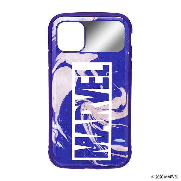 MARVEL iPhone 12 Pro Max用 ハイブリッドタフケース ロゴ/パープル PG-DPT20H23MVL【メール便送料無料】