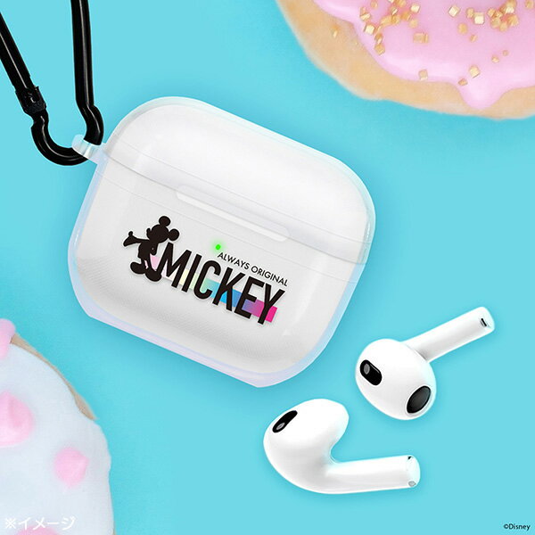 ディズニー AirPods 第3世代用 抗菌ソフトケース ミッキーマウス PG-DAP3TP01MKYディズニー/DISNEY/キャラクター/iphone/Apple/mac/完全ワイヤレスイヤホン/エアーポッズ/ケース/カバー/保護