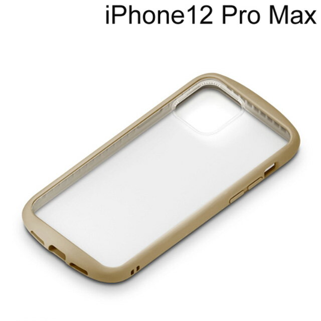 Rakuten - iPhone 12 Pro Max用 ガラスタフケース ラウンドタイプ ベージュ PG-20HGT02BE【メール便送料無料】