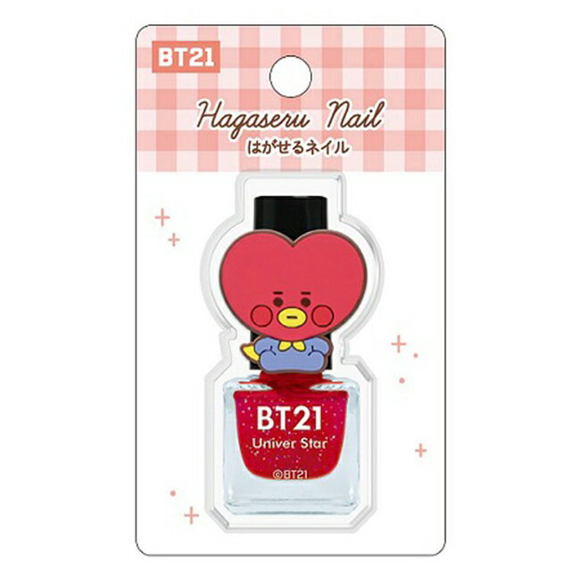 BT21 はがせるネイル ラメ入りレッド TATA 207680BTS/ラインフレンズ/LINE/キャラクター/雑貨/生活雑貨..