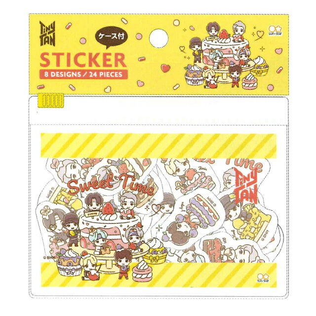 Rakuten - TinyTAN ケース付フレークシール SweetTime A S8584648BTS/タイニータン/キャラクター/文具/文房具/ステーショナリー/シール/デコレーション/ダイカット