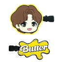 TinyTAN Butter ラバー前髪クリップ V 15553タイニータン/バター/キャラクター/コレクション/アクセサリー/ヘアクリップ/髪の毛/髪留め/ヘ...