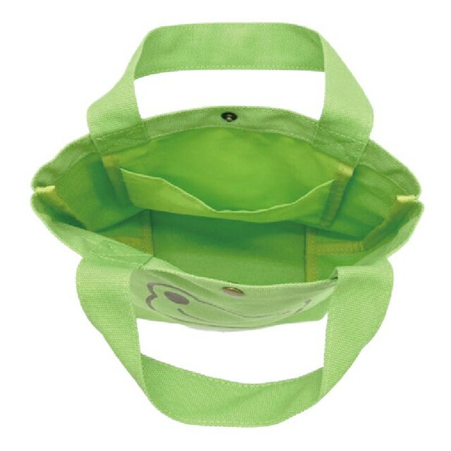 かえるのピクルス ミニミニトート フェイス グリーン 181527-23pickles the frog/カエル/蛙/ぴくるす/かわいい/キャラクター/雑貨/生活雑貨/トートバッグ/バッグ/サブバッグ/お弁当/おでかけ/買い物/プレゼント/誕生日 3