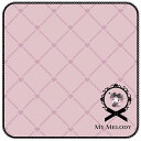 (C)'15,'20 SANRIO 大人気「サンリオ」マイメロディのミニタオルです！ ピンクの色にワンポイントのマイメロディが可愛いデザインです♪ 黒いリボンがアクセント♪ プチギフトにも喜ばれそうなキャラクターグッズです☆ 仕様：パイルジャカード・ピコットメロー・プリントネーム・リボン・刺繍 サイズ：約250×250mm 素材：綿100％黒いリボンがアクセント♪