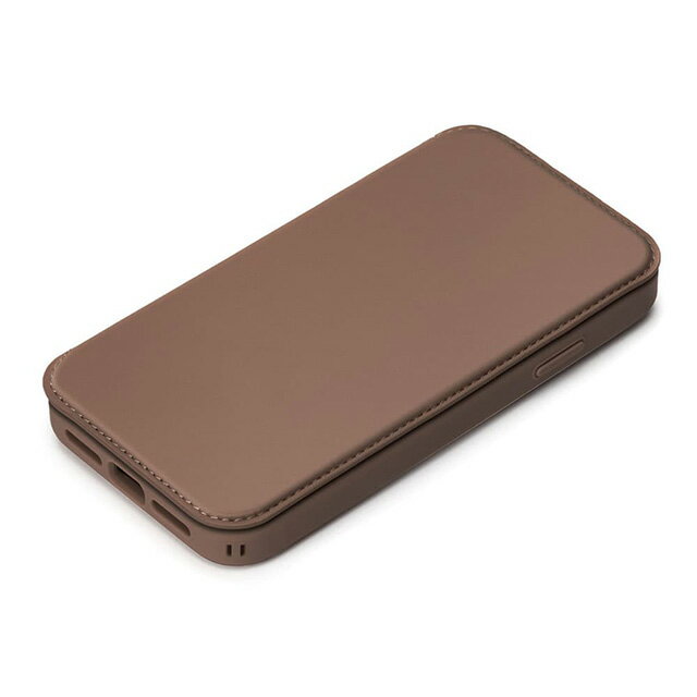 Rakuten - iPhone 15 Pro ガラスフリップ ラウンド ブラウン PG-23BGF03BR