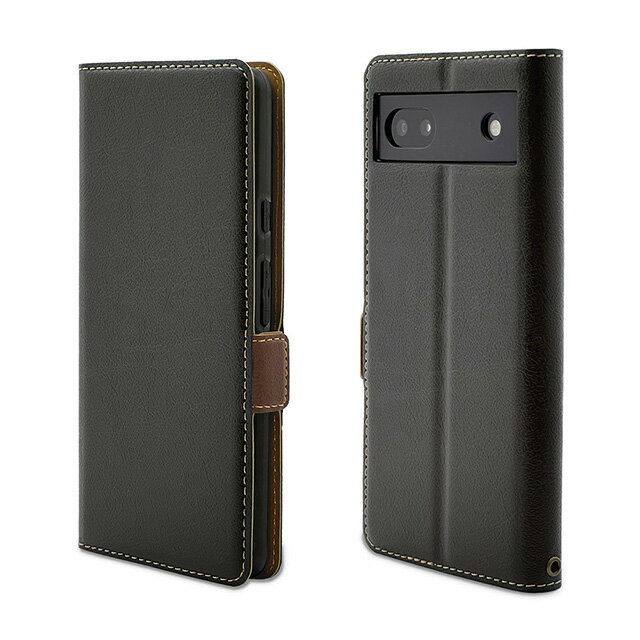 ラスタバナナ Google Pixel 6a 薄型手帳ケース サイドマグネット BK×DBR 7294PXL6ABOケース/カバー/手帳型/薄型/耐衝撃吸収/カード入れ/おしゃれ/スタンド機能/シンプル/大人
