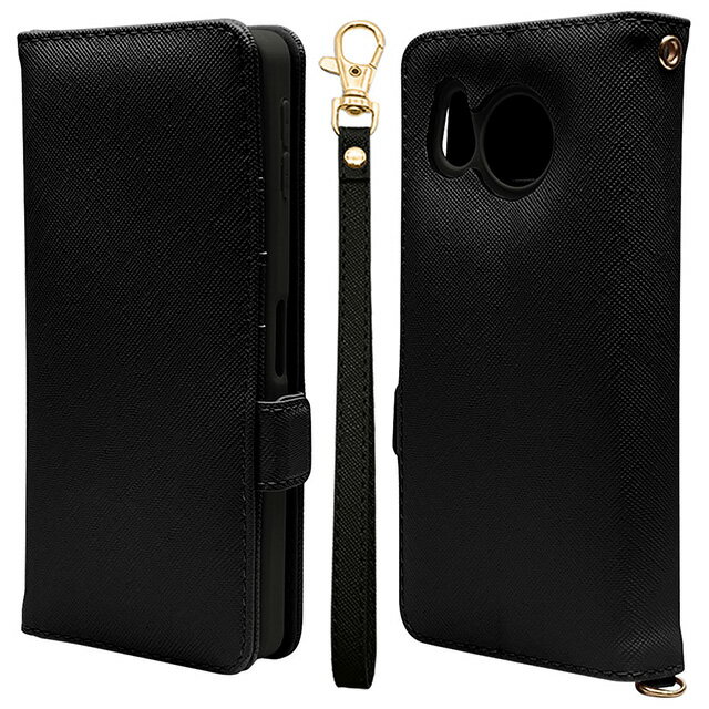 ラスタバナナ AQUOS sense8 ハンドストラップ付き手帳型ケース BK 7776AS8BHSBKSH-54D/SHG11/ケース/カバー/手帳型/カード入れ/おしゃれ/スタンド機能/シンプル/大人/レディース/メンズ/ハンドストラップ付き/ブラック