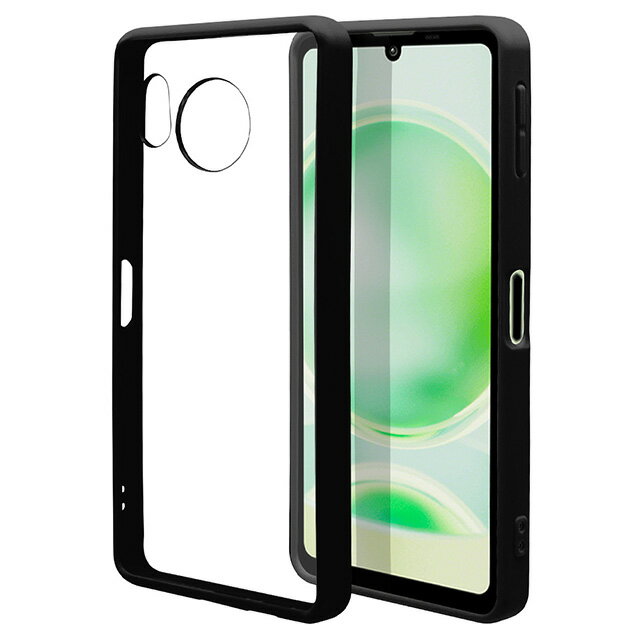 Rakuten - ラスタバナナ AQUOS sense8 ハイブリッドケース RHINO TPU×アクリル 5H 衝撃吸収 MIL規格準拠 BK×CL 7781AS8HABKSH-54D/SHG11/ケース/カバー/ハイブリッド/RHINO/ライノ/耐衝撃吸収/MIL規格/強い/頑丈/クリア/透明/